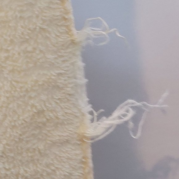 Vintage Muscogee Bath Towel Sculpted P Willows Design Pale Yellow Edge Wear - Picture 4 of 11